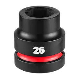SHOCKWAVE Impact Duty 1" Drive 26MM Standard Impact Socket in black with a red ring and the number 26 printed in white.