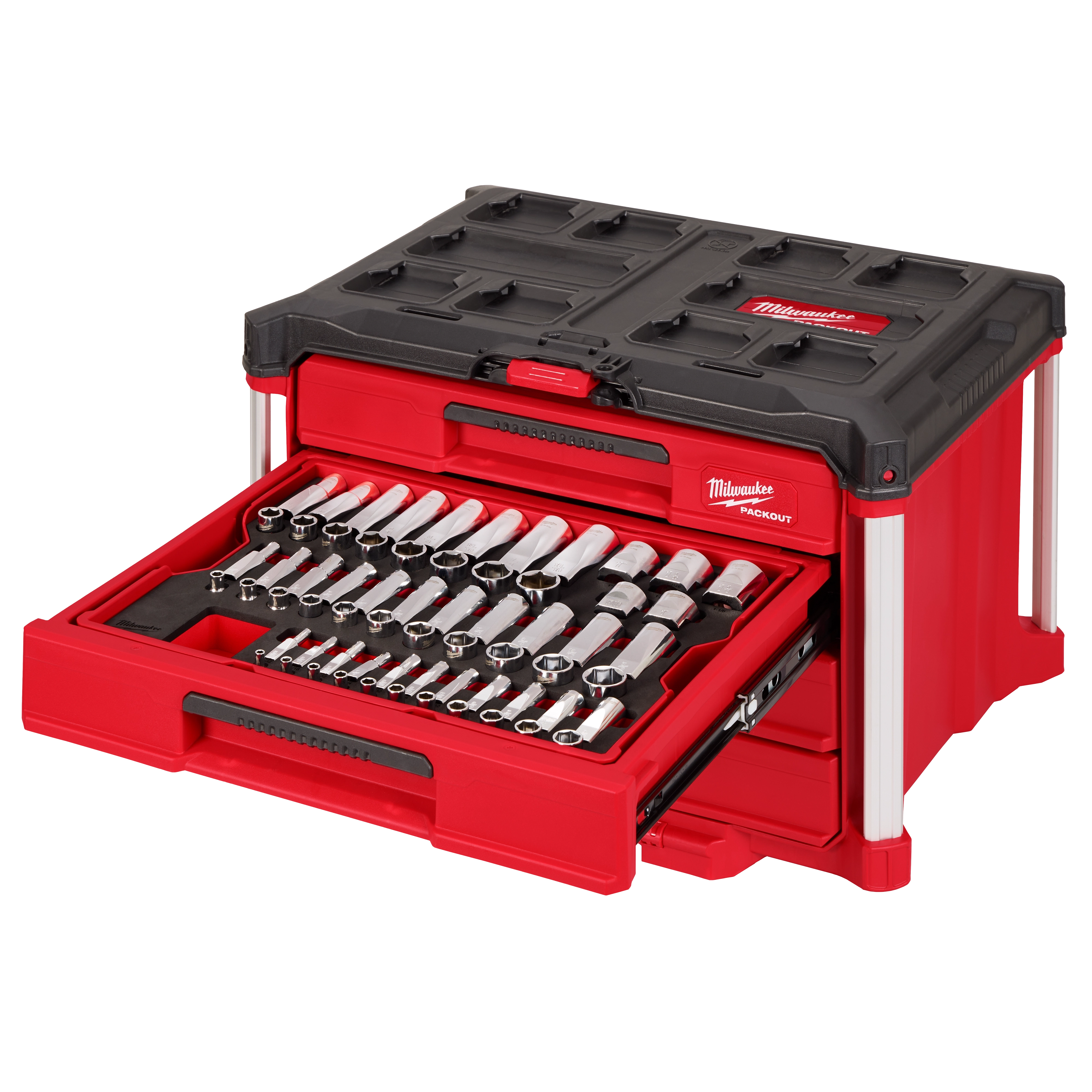 242pc. 1/4”, 3/8”, & 1/2” Drive Metric & SAE Ratchet & Socket Set