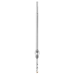 Image of a 13" SDS Plus Core Bit Adapter. The metallic adapter is long and cylindrical with a drill bit at the top and a grooved attachment section at the bottom. Designed for drilling applications.
