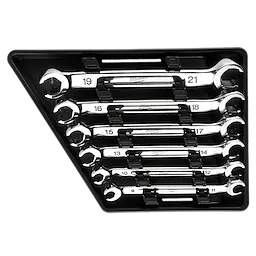 6pc Double End Flare Nut Wrench Set - Metric
