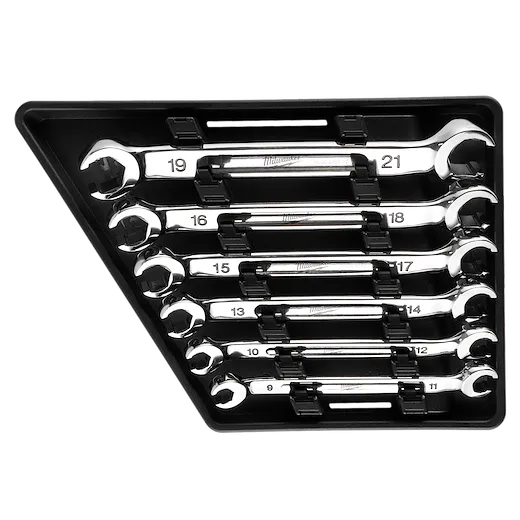 6pc Double End Flare Nut Wrench Set - Metric