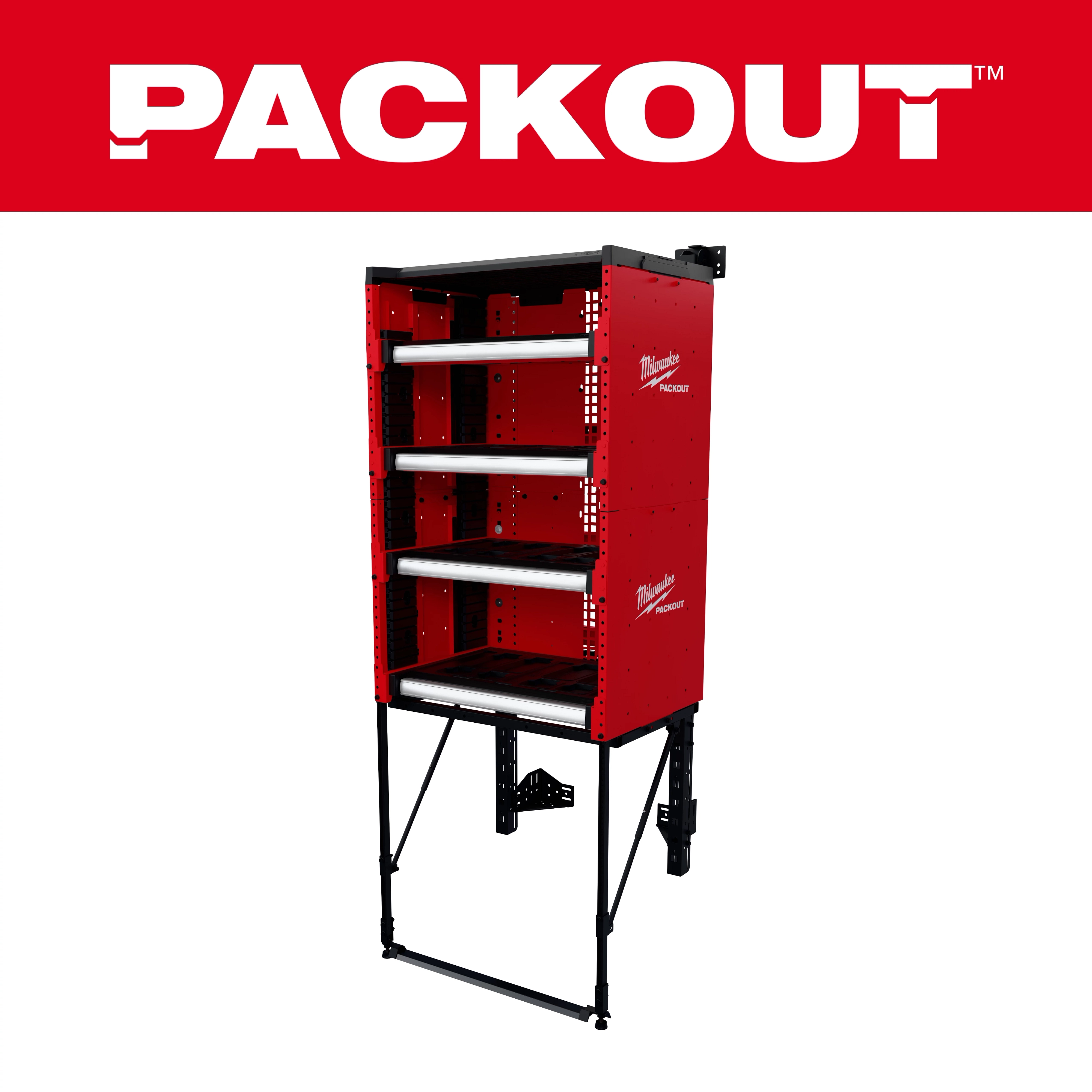 Milwaukee Box Magnetic Shelf - Flexible Tool Storage Add-On For Packout  System Milwaukee Packout