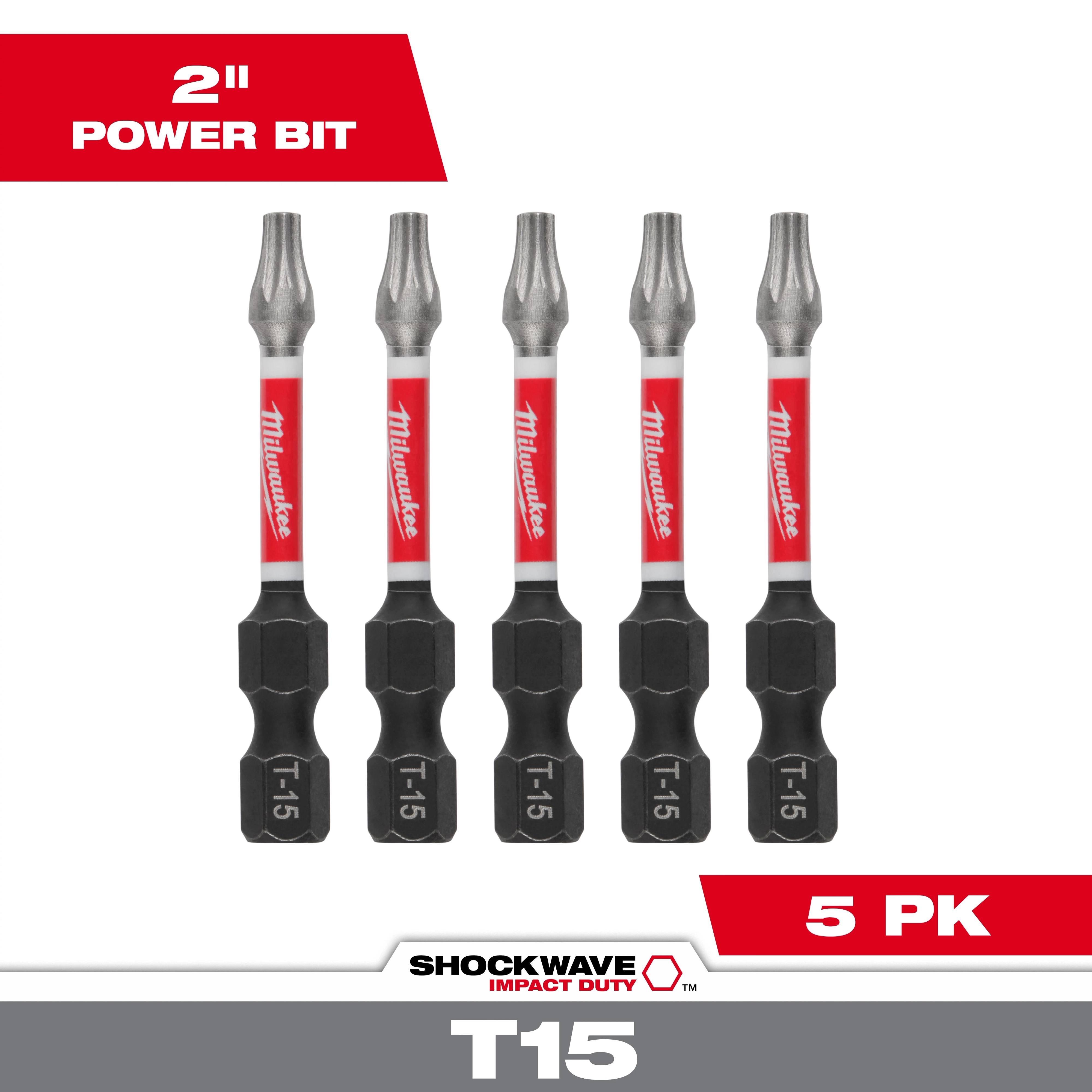 SHOCKWAVE™ 2" Impact TORX® T15 Power Bits (5 PK)