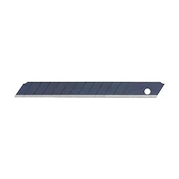 Precision Cut Snap-Off Blades, 9mm, feature segmented snap-off sections for easy renewal of the blade edge, with a hole near one end.