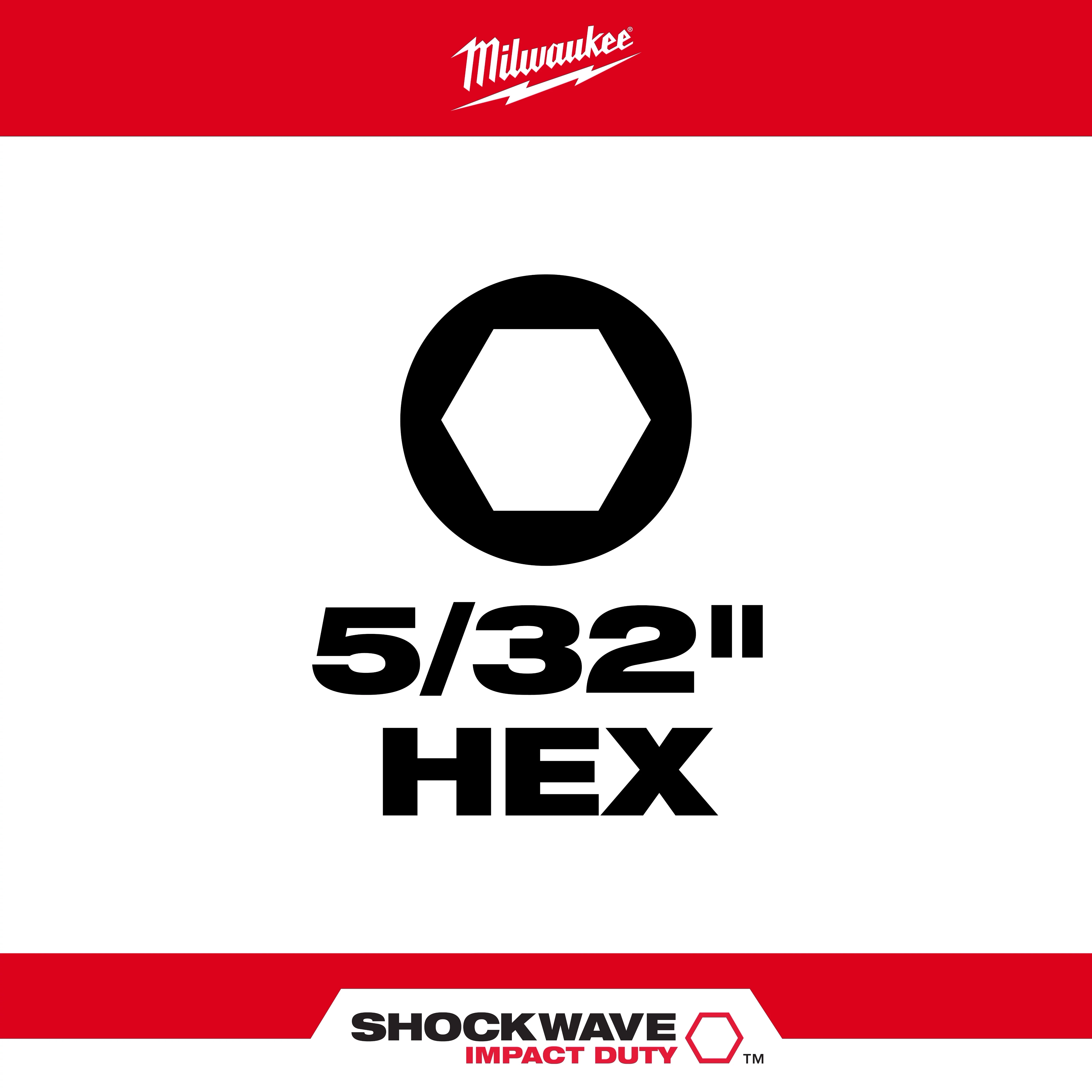 5/32" HEX SHOCKWAVE Bit Type Asset