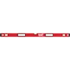 REDSTICK Level in red with three bubble vials for accurate leveling. The product features a central handle and measurement markings.