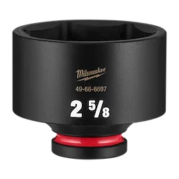 Black SHOCKWAVE Impact Duty 3/4" Drive 2-5/8" Standard 6 Point Socket with white size text and red ring base.