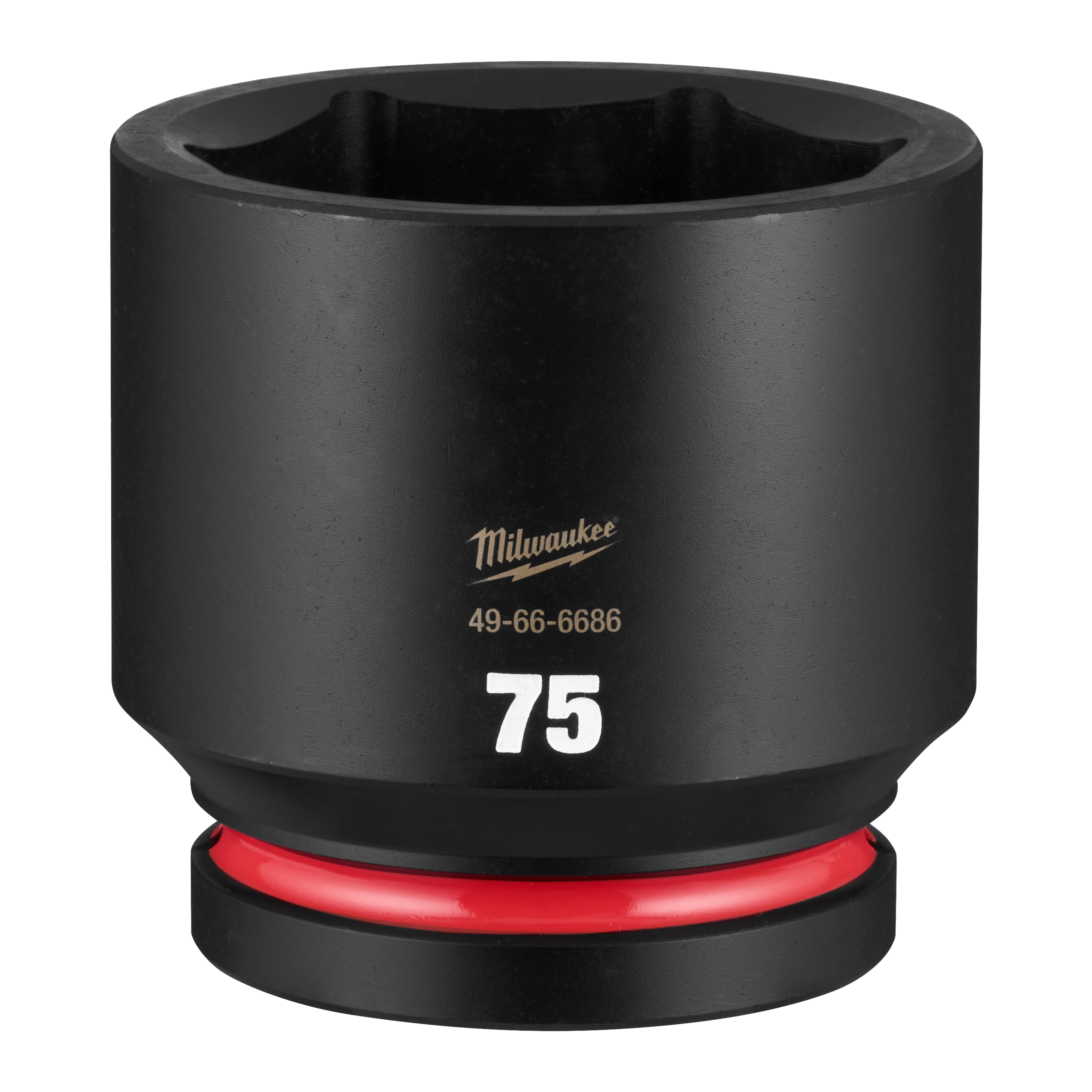 SHOCKWAVE Impact Duty 1" Drive 75mm Standard 6 Point Socket standing upright on a plain background.