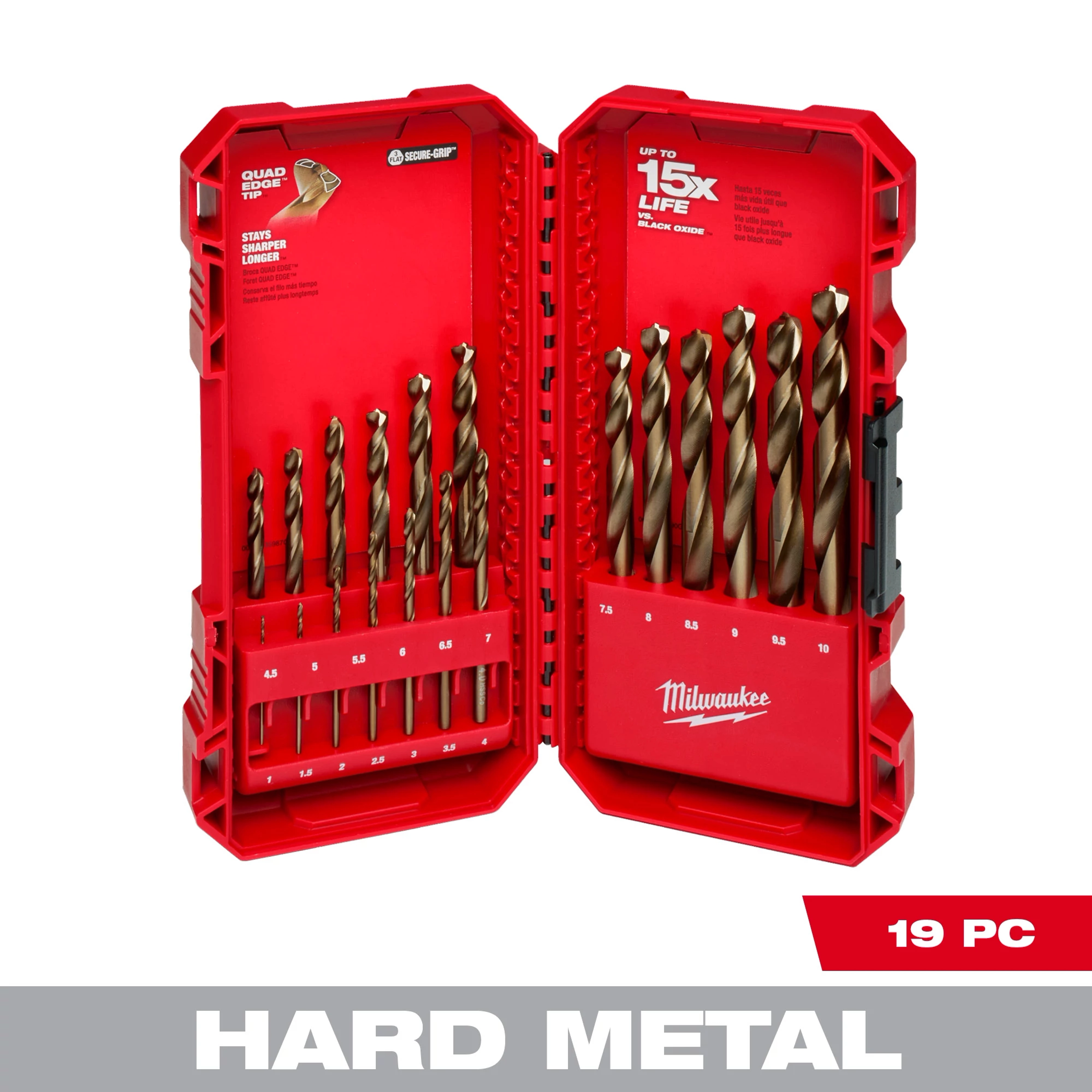 RED HELIX™ Cobalt Metric Drill Bit Set – 19PC