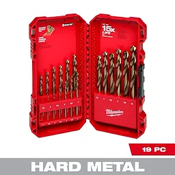 RED HELIX™ Cobalt Metric Drill Bit Set – 19PC