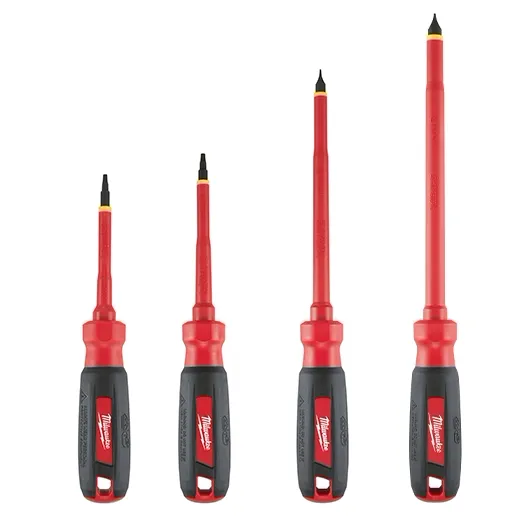4 PC 1000V Insulated Screwdriver Set with Square Recess