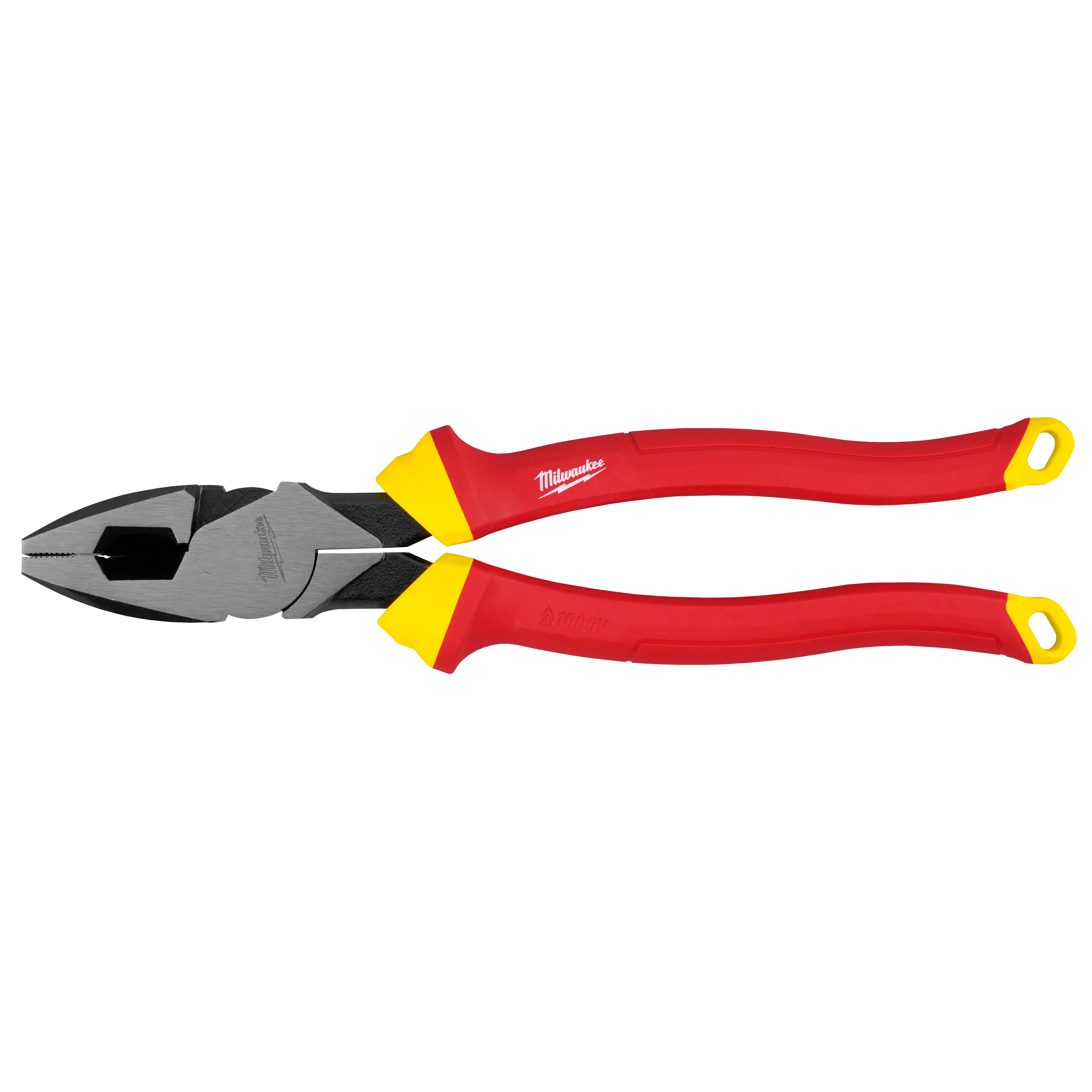 1000V Insulated 9" Lineman's Pliers with red and yellow handles designed for electrical work and enhanced safety.