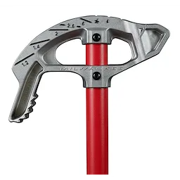3/4" EMT Aluminum Conduit Bender with red handle, featuring measurement scales and grip design for versatile bending tasks.