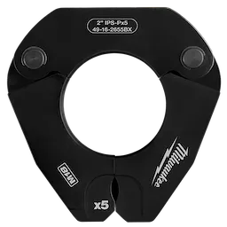 2" IPS-P Pivoting Press Ring for M18 FORCE LOGIC Press Tools, black, circular clamp design with product markings.