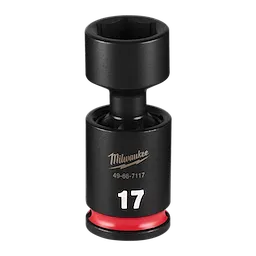 SHOCKWAVE Impact Duty 3/8" Drive 17MM Standard Swivel Socket standing upright on a plain background.