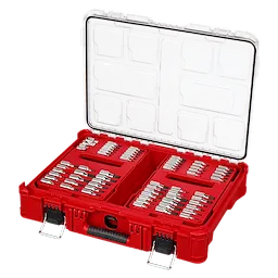 106pc 1/4", 3/8", and 1/2" Drive Bit Socket Set with PACKOUT™ Organizer