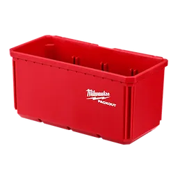 Milwaukee Large Bin Set for PACKOUT, a red rectangular storage bin designed for organizing tools and accessories.
