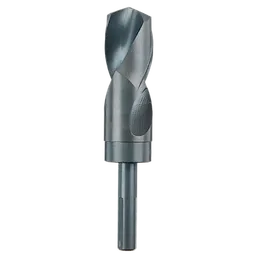 1-1/4" S&D Black Oxide Drill Bit features a spiral design and cylindrical shank, ideal for drilling in tough materials.