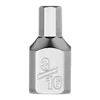 The 1/4" Drive 3/16" Low-Profile Hex Bit Socket is a small, metallic tool attachment designed for use with a drive handle. The socket features a hexagonal bit and has "3/16" etched on its side, indicating its size.