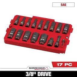 SHOCKWAVE Impact Duty 3/8 in. Drive SAE Deep Well Impact Socket Set  17 Piece