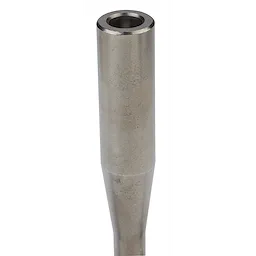 SDS-MAX 5/8” Ground Rod Driver with a cylindrical metal body and a hollow upper end for driving rods into the ground.