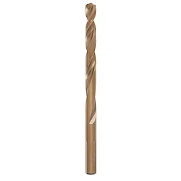 The RED HELIX™ Cobalt 9/32" Drill Bit features a gold color and spiral fluting. It is designed for high performance in drilling metal and other tough materials. The bit has a cylindrical shank for compatibility with most drills.