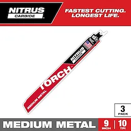 9" 10TPI The TORCH(TM) with NITRUS CARBIDE(TM) Teeth for Medium Metal 3PK
