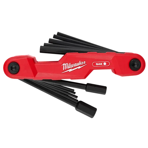 11-Key Electrician's Folding Hex Key Set - SAE