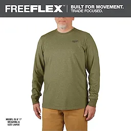 Hybrid Work Tee - Long Sleeve - Green Primary Image