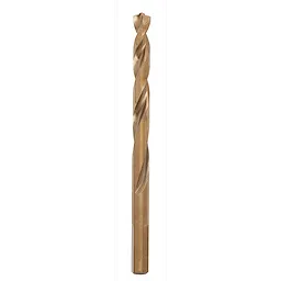 The RED HELIX™ Cobalt 19/64" Drill Bit features a twisted shaft design with a golden finish, enhancing cutting efficiency and durability. Suitable for heavy-duty drilling tasks, the bit is aimed at professionals needing precision and strength in tough materials.