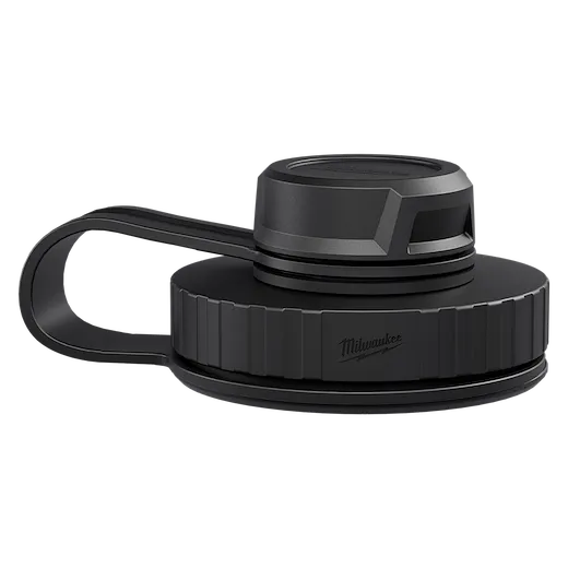 Tether Lid for PACKOUT Bottles with a looped handle and textured screw-on cap on a plain background.