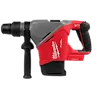 The M18 FUEL™ 1-9/16" SDS Max Rotary Hammer w/ ONE-KEY™ is a power tool featuring a grey and red body, a black handle on the left side, and the manufacturer's logo, Milwaukee, prominently displayed on the side.