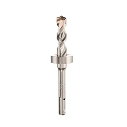 5/8" x 2-1/16" STOP BIT SDS-PLUS drill bit with a silver finish, featuring a spiral design and carbide tip.