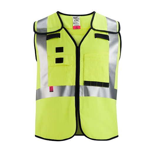 AR/FR Cat. 1 Class 2 Breakaway High Visibility Yellow Safety Vest (ANSI