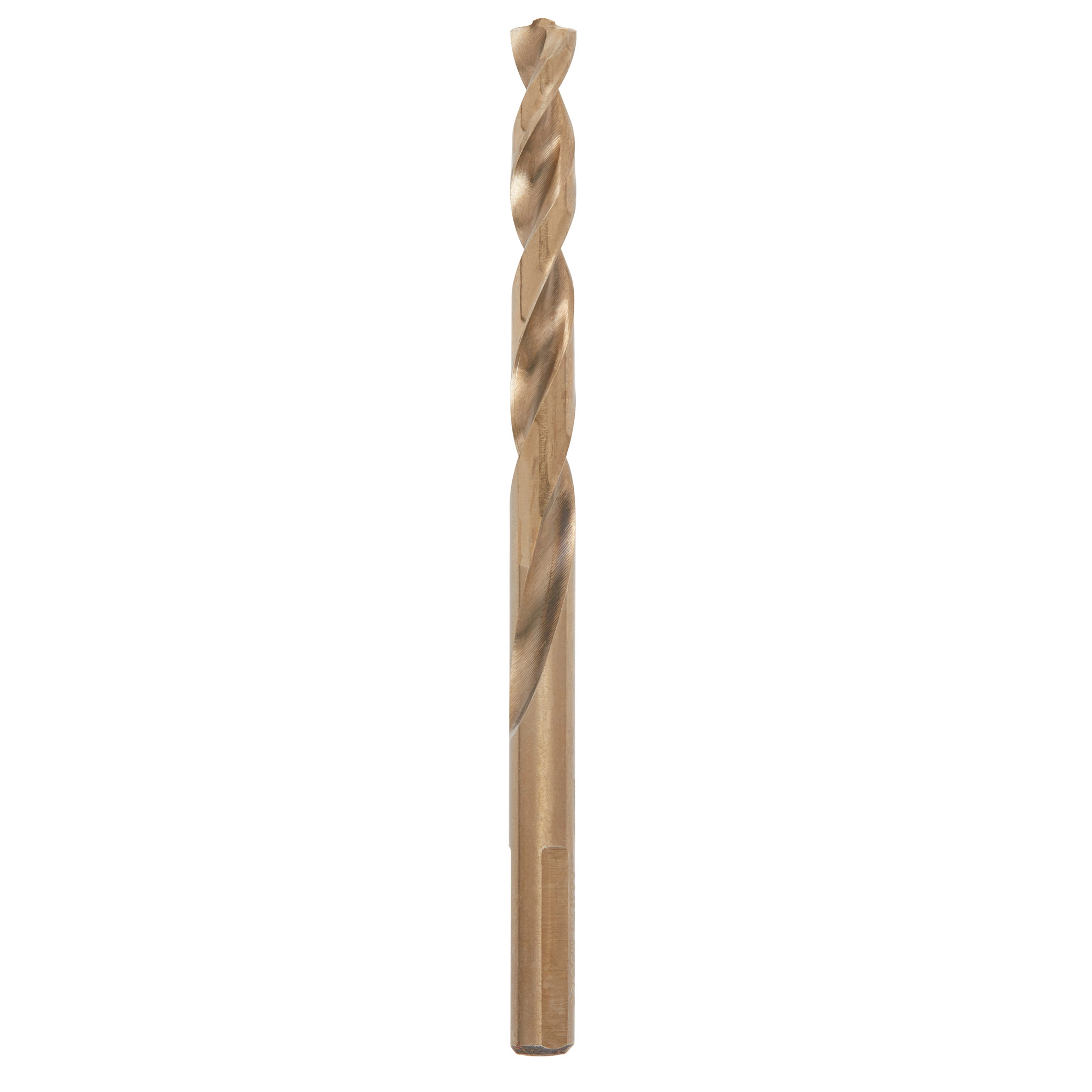 RED HELIX Cobalt 17/64" Drill Bit, featuring a gold-colored, twisted design for enhanced cutting efficiency and durability.