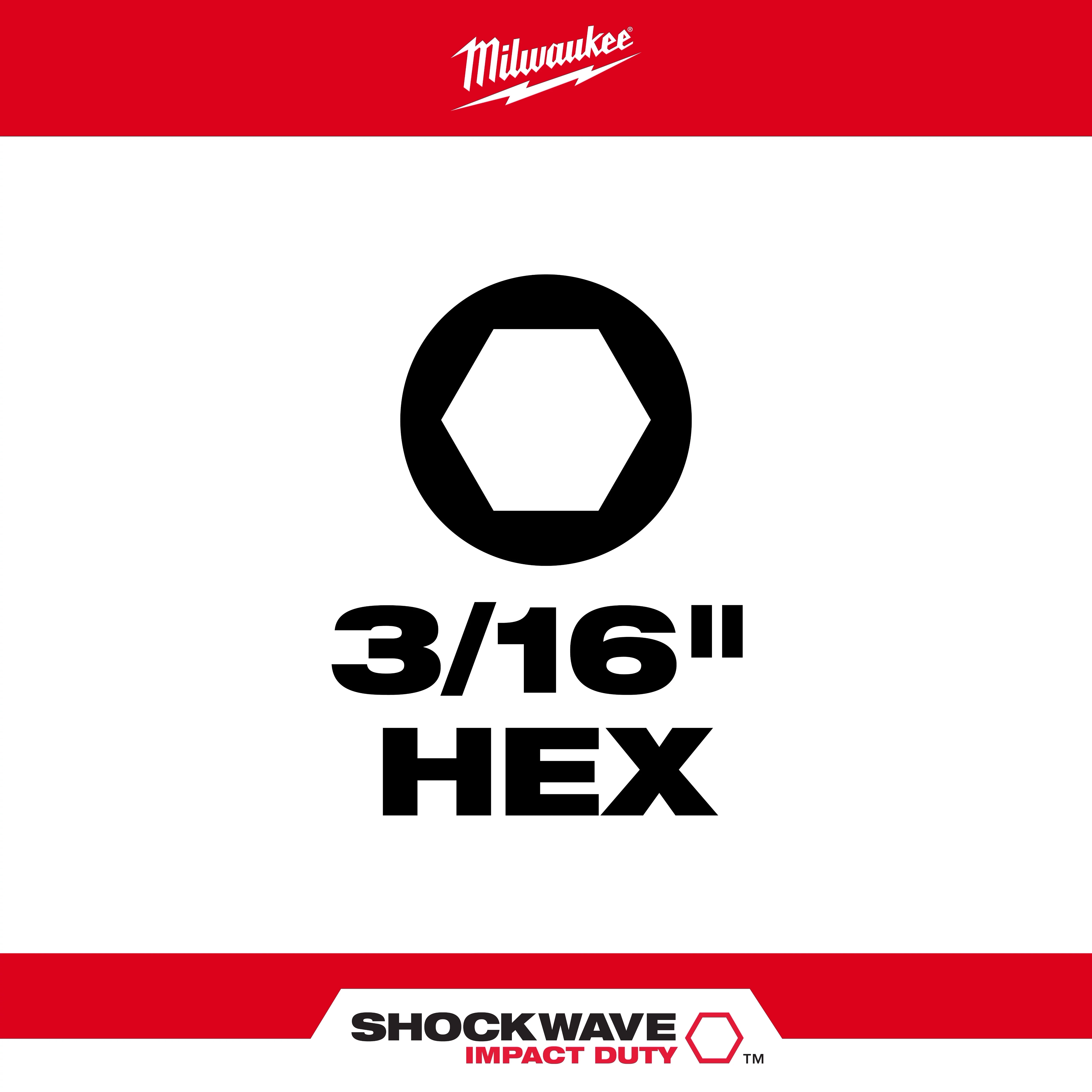 3/16" HEX SHOCWAVE Bit Type Asset