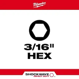 3/16" HEX SHOCWAVE Bit Type Asset