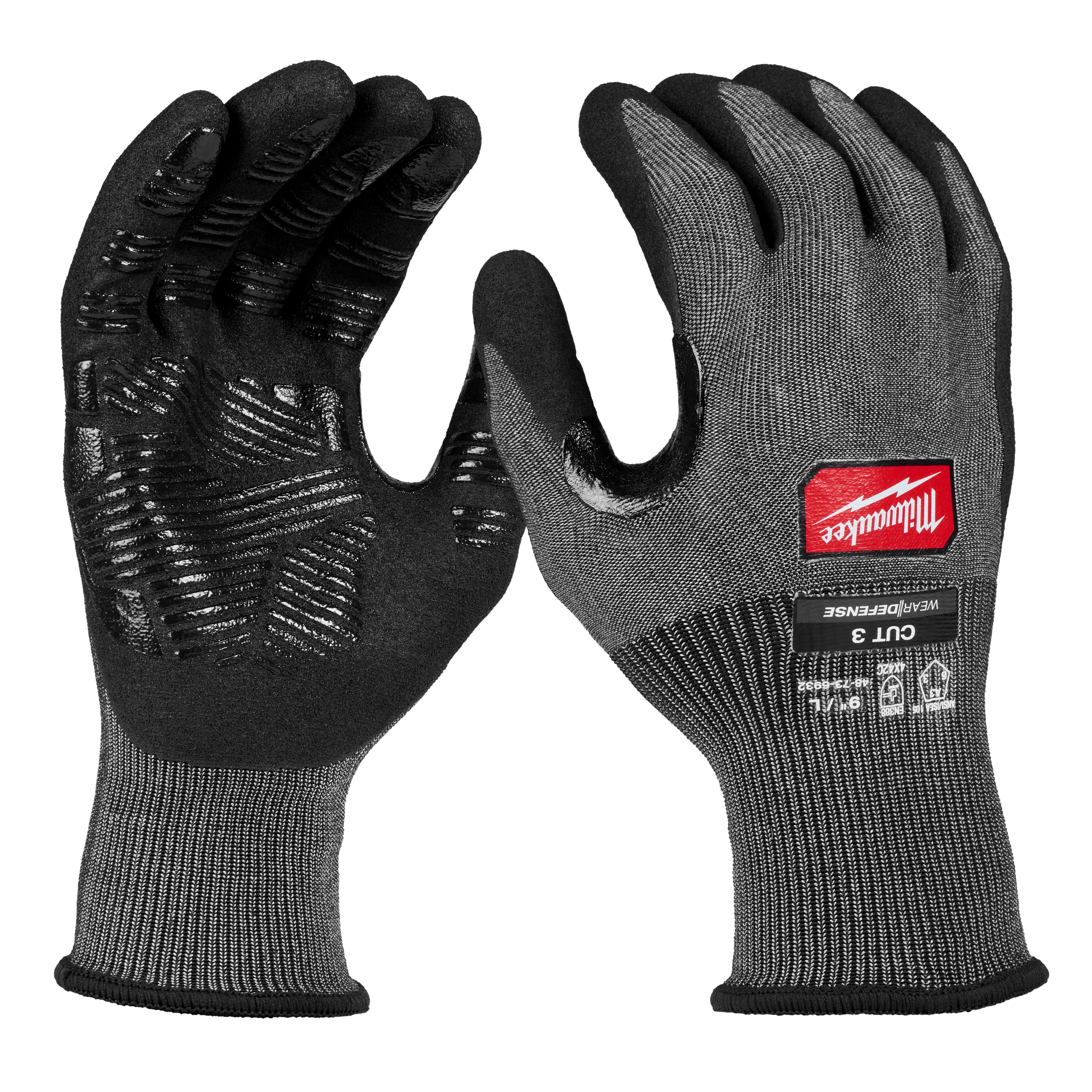 Cut Level 3 High Dexterity Nitrile Dipped Gloves w/ WEAR-DEFENSE
