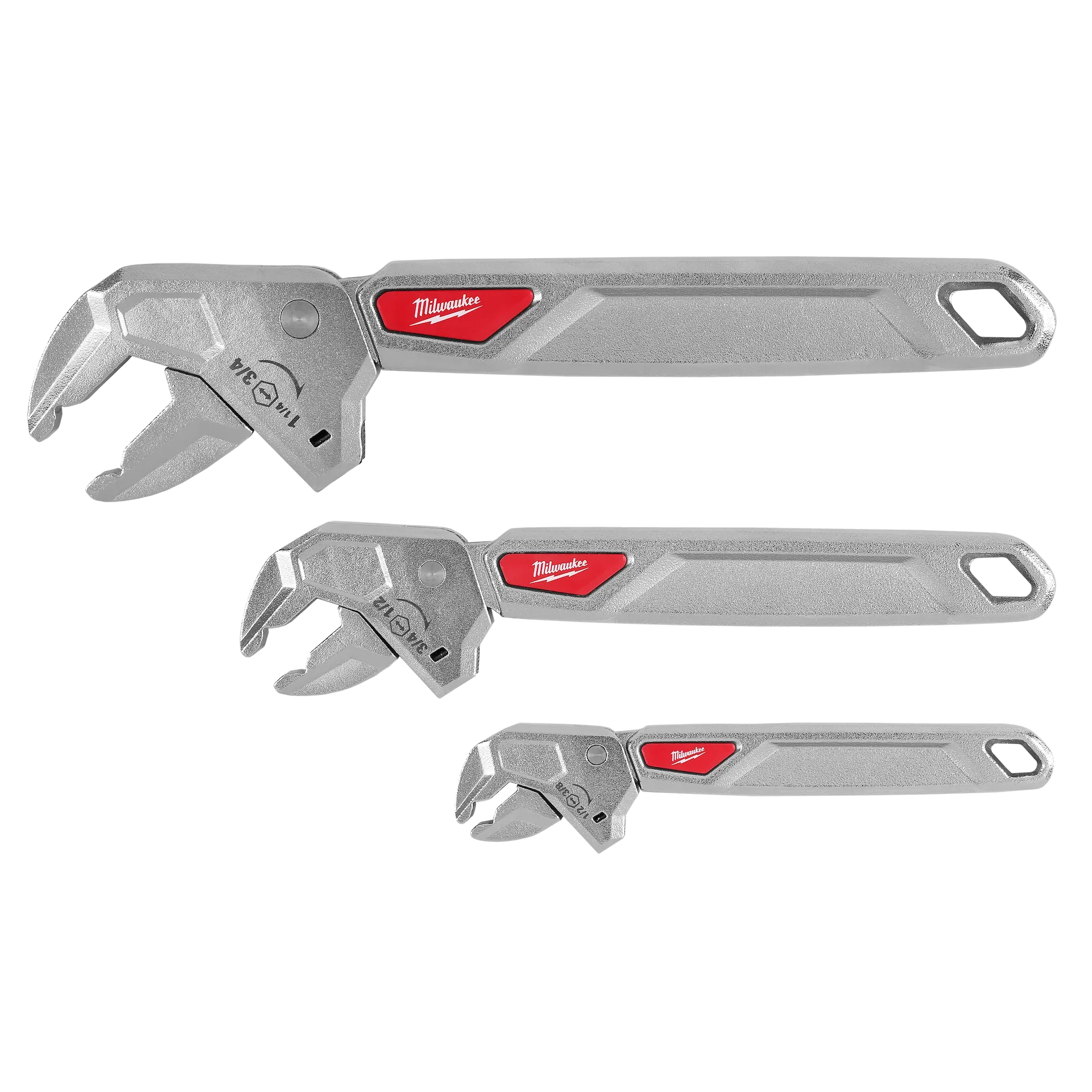 Milwaukee 3PC Ratcheting Adjustable Wrench Set 48-22-7422