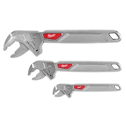 3PC Ratcheting Adjustable Wrench Set