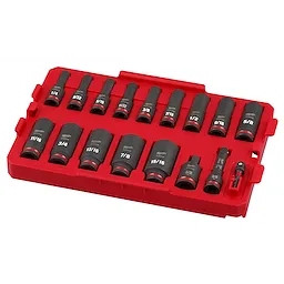 17PC SHOCKWAVE™ Impact Duty Socket 3/8” Drive SAE TRAY Set
