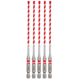 5/32" x 4" x 6" SHOCKWAVE Impact Duty™ Carbide Hammer Drill Bit Set - Bulk 5 Pack