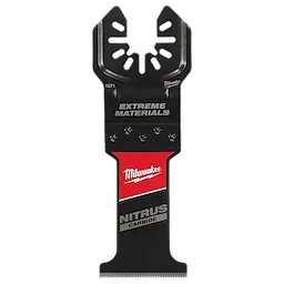 NITRUS CARBIDE Extreme Materials Universal Fit OPEN-LOK Multi-Tool Blade in black and red, with brand name displayed.