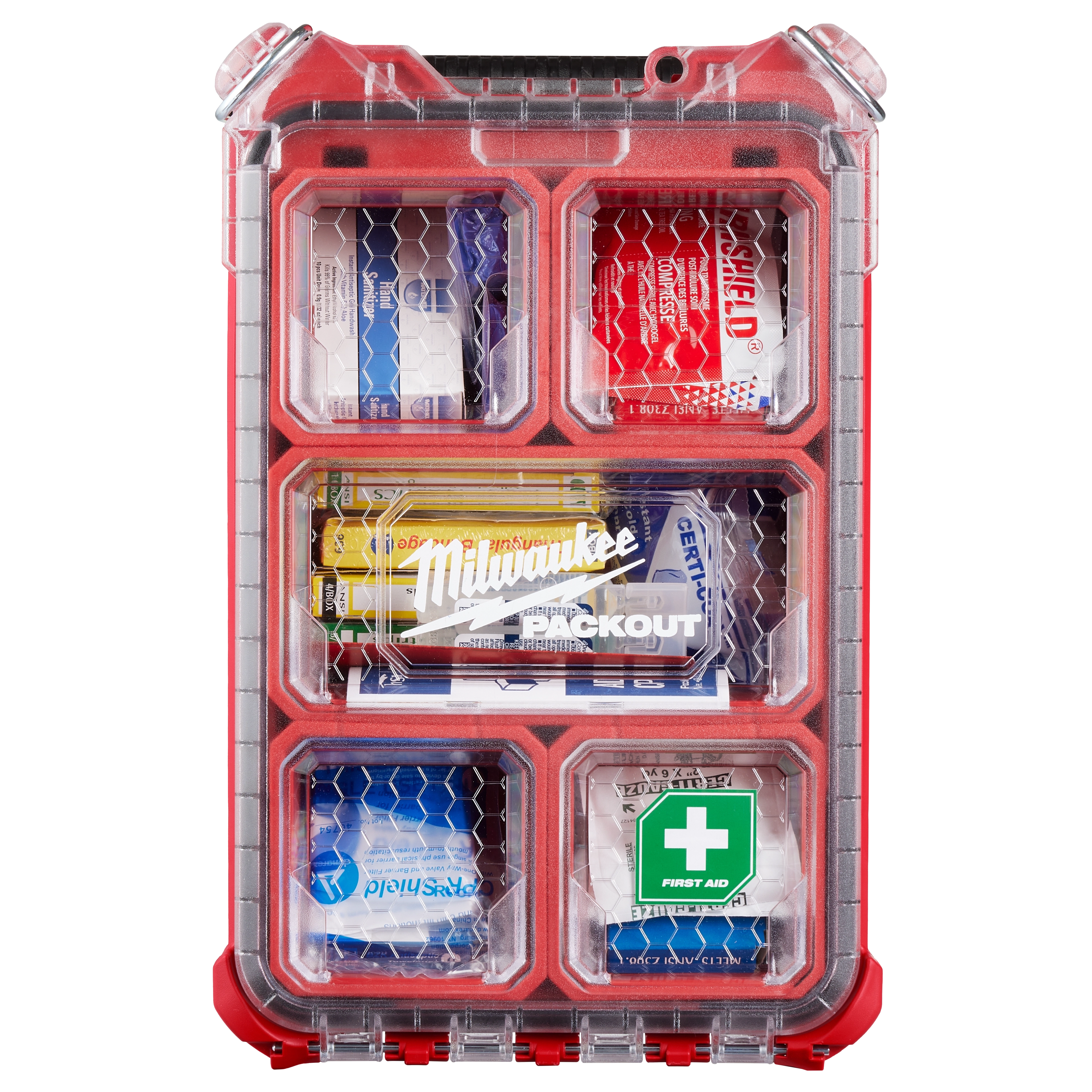 The 79PC Class A Type III PACKOUT™First Aid Kit closed with first aid contents inside