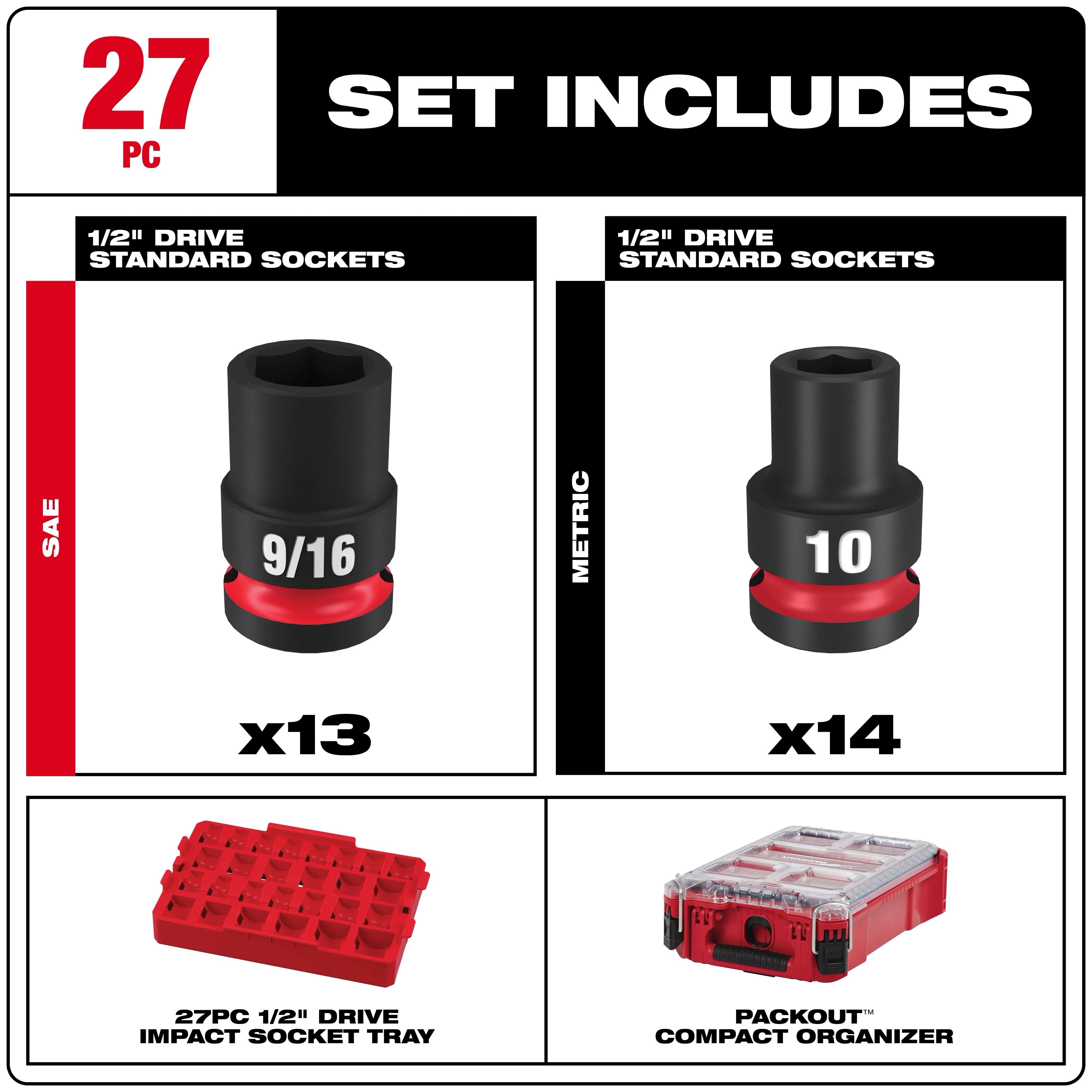 SHOCKWAVE Impact Duty™ Socket Set | Milwaukee Tool
