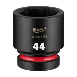SHOCKWAVE Impact Duty 1" Drive 44mm Standard 6 Point Socket standing upright with 44 printed on its side.