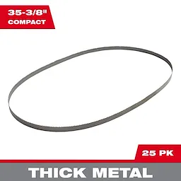 Band Saw Blade Main Image for cutting thick metal, measuring 35-3/8", sold in a pack of 25.