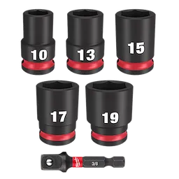 6PC SHOCKWAVE Impact Duty™ 3/8" Drive Metric Standard Socket Set