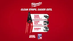 Milwaukee 8-20 AWG Dipped Grip Wire Stripper & Cutter (USA) - Video.
