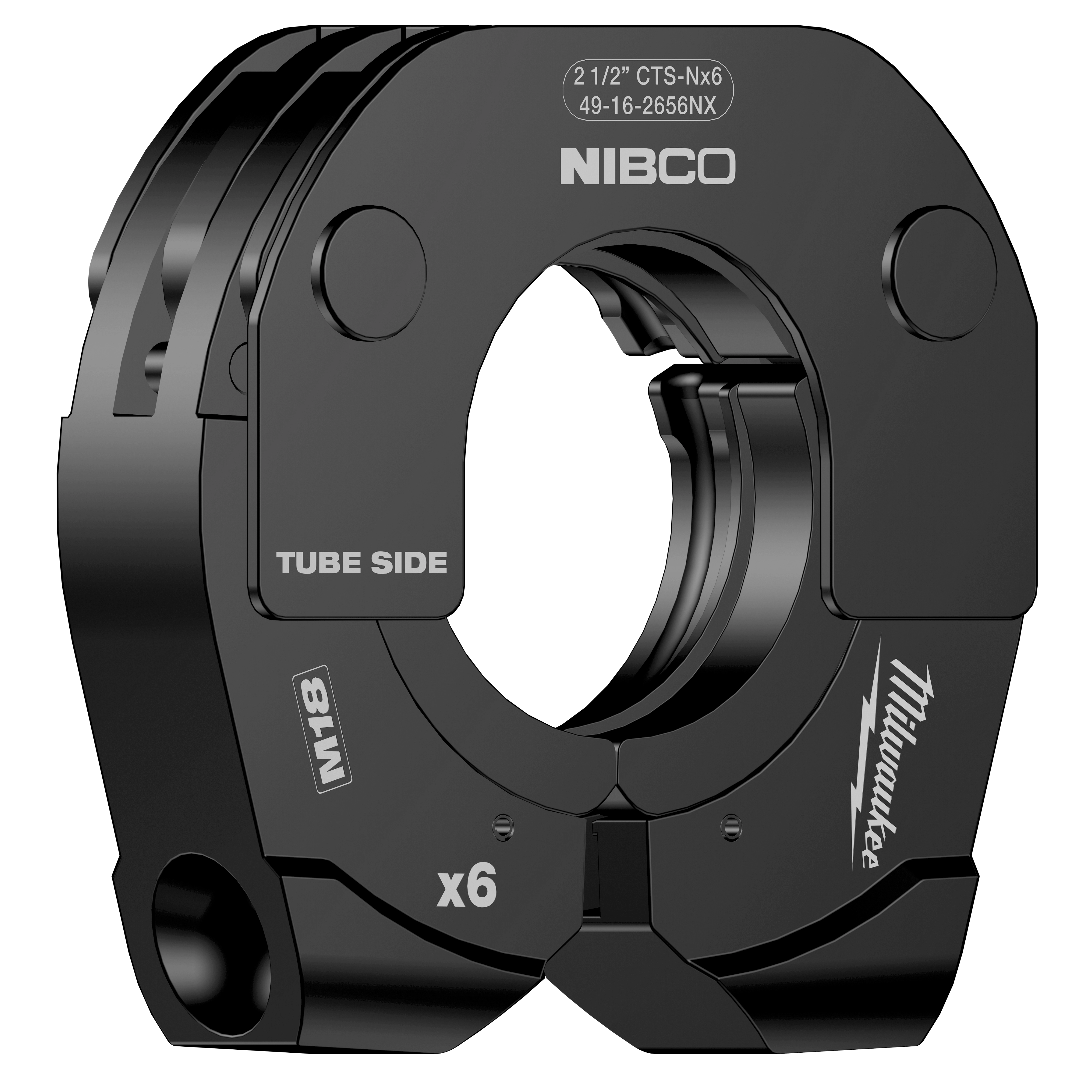 NIBCO 2-1/2" Press Ring designed for use with the M18 FORCE LOGIC Long Throw Press Tool; black with visible model details.